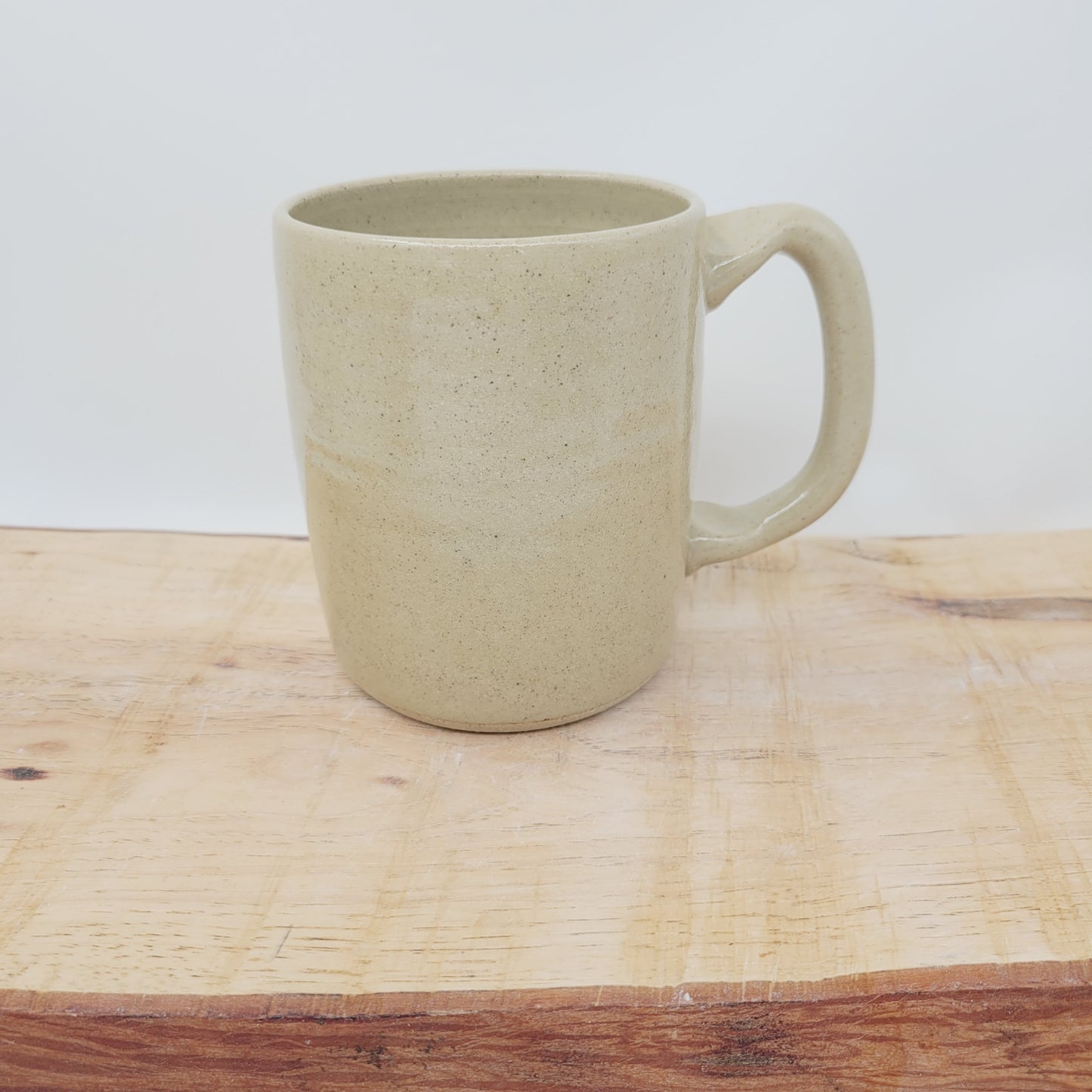 Easter Morning Cross Coffee Cup | Christian Mug | Ceramic Pottery | Cream | 16 Ounces