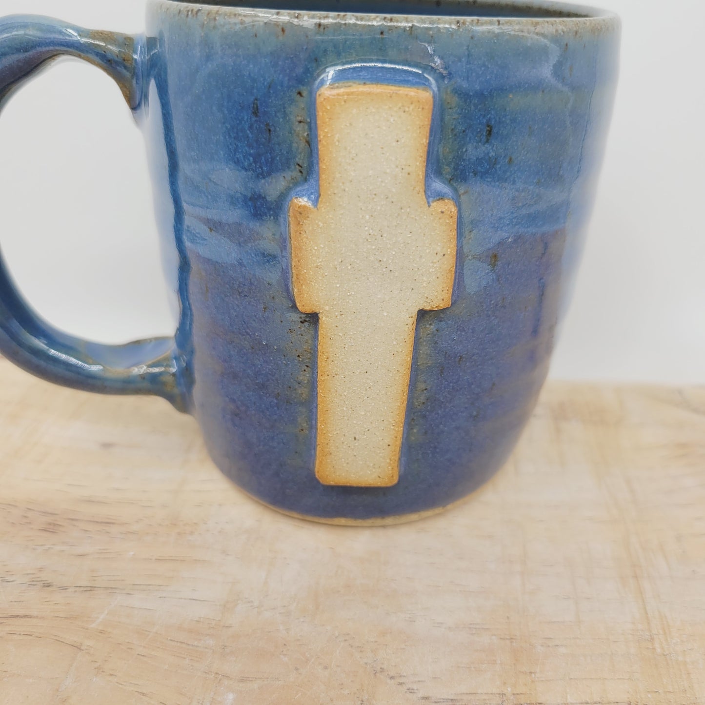 Cross Coffee Cup | Christian Mug | Blue Easter Morning Mugs | Reverend Gifts