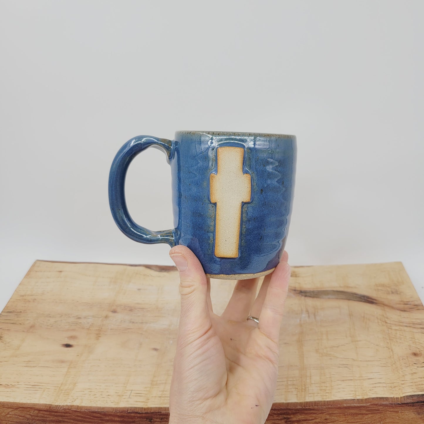 Cross Coffee Cup | Christian Mug | Blue Easter Morning Mugs | Reverend Gifts