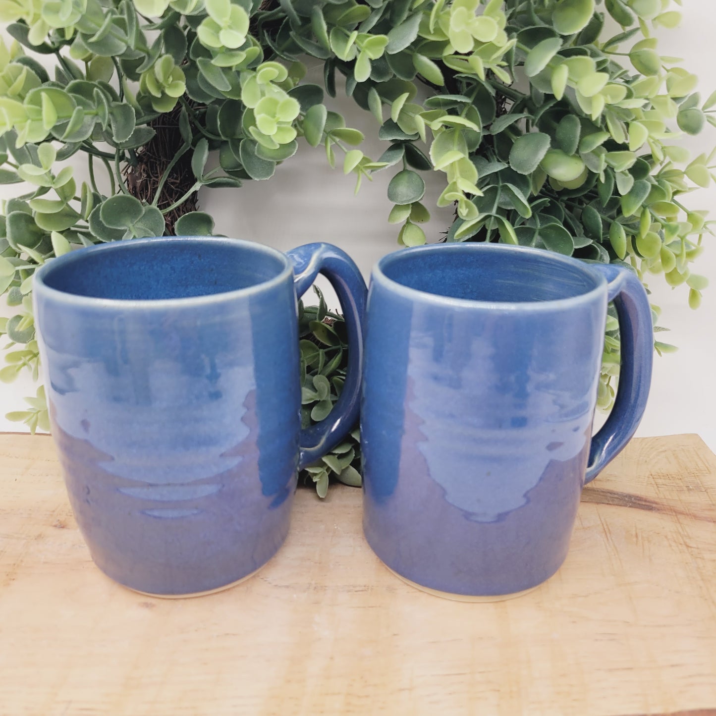 Mr. and Mrs. Set of Mugs | Something Blue Wedding Gift | Couples Coffee Cup Pair | Blue | 14 Ounces