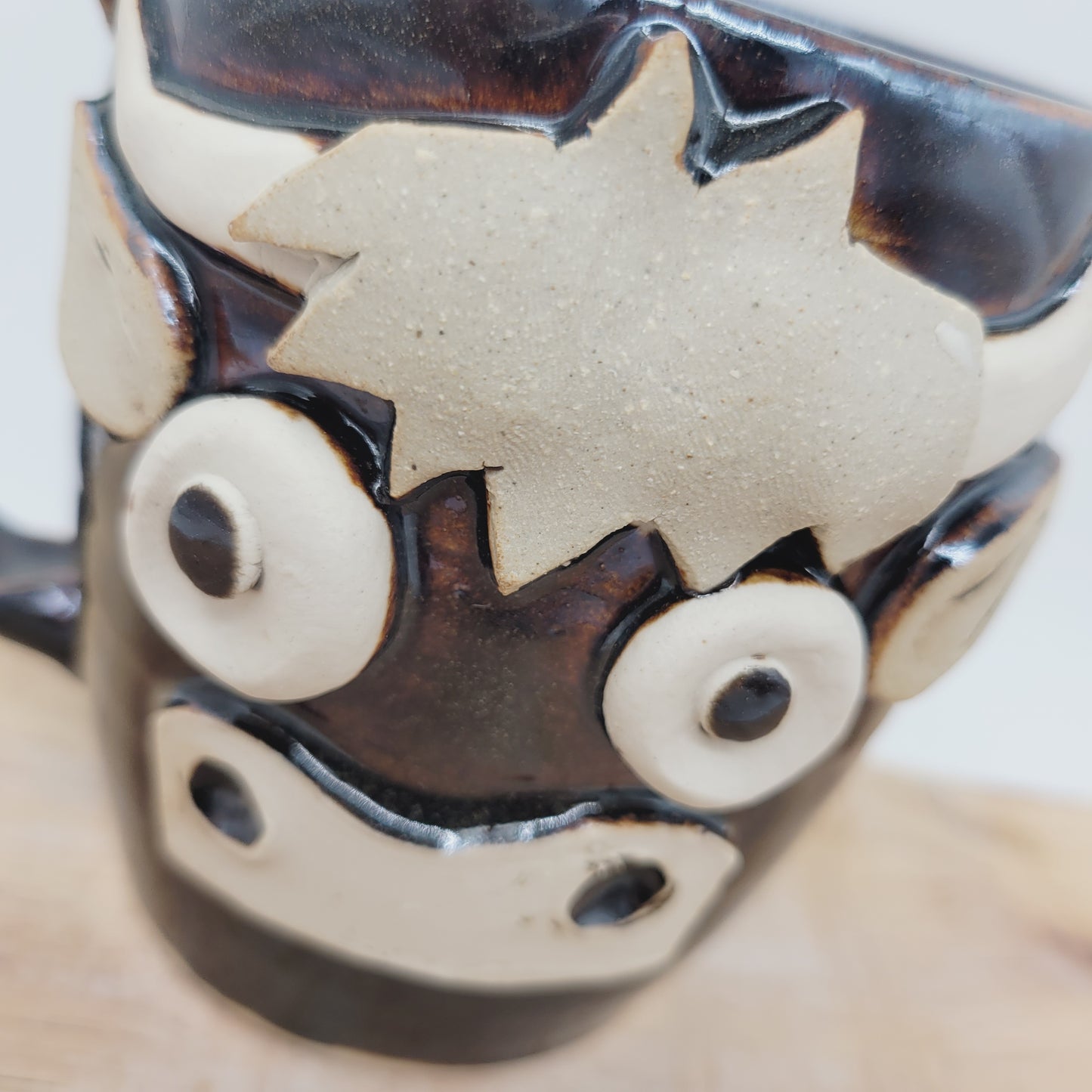 Highland Cow Face Mug | Farm Life Coffee Cups | Bull with Horns | Country Homesteaders | Black | 16 Oz