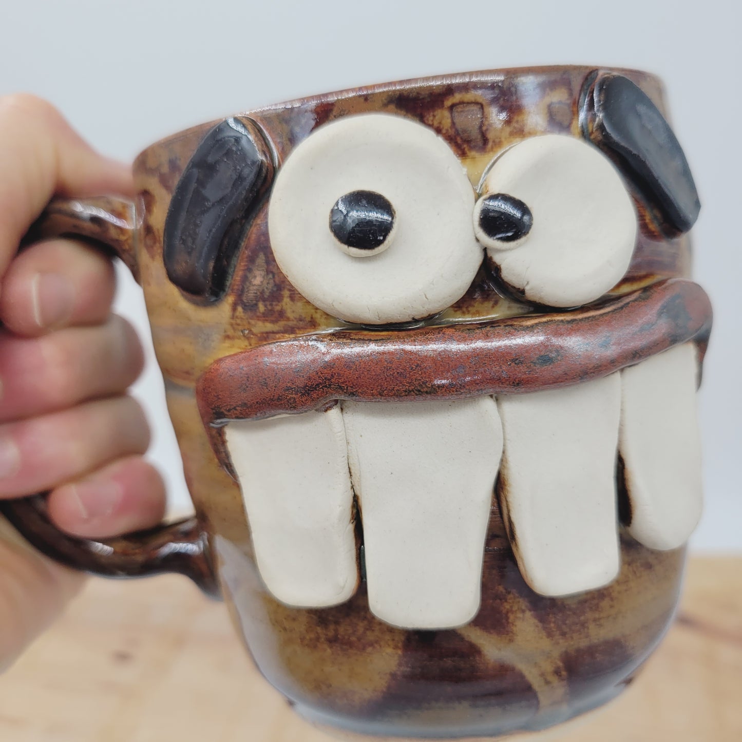 Nelson Studio Ug Chug Face Mug. Funny Coffee Cups. Limited Edition Hilarious Handmade Ceramic Stoneware Pottery