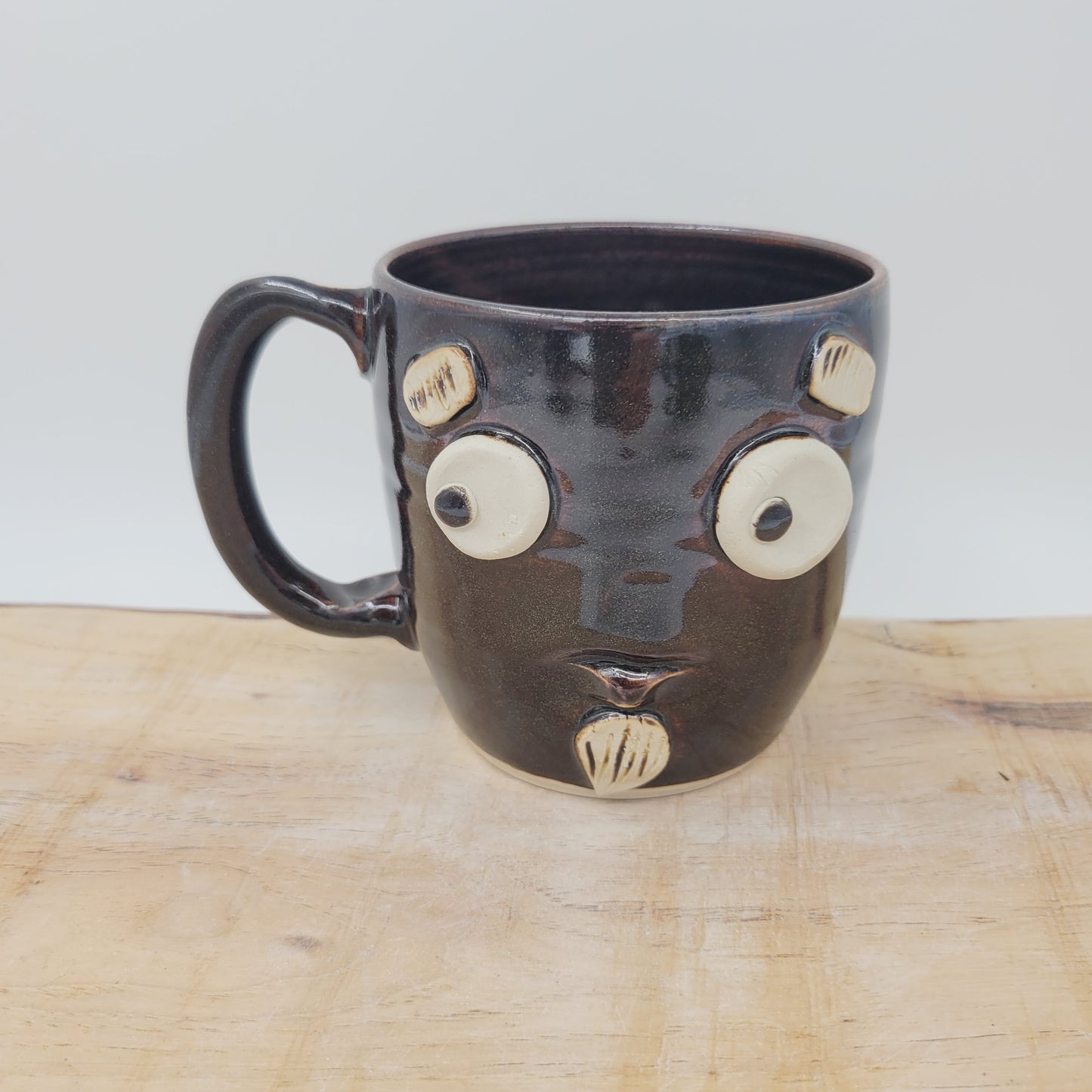 Quiet Man Mug | Pottery Coffee Cups | Funny Smiley Face | Unique Handmade Nelson Studio Ug Chug