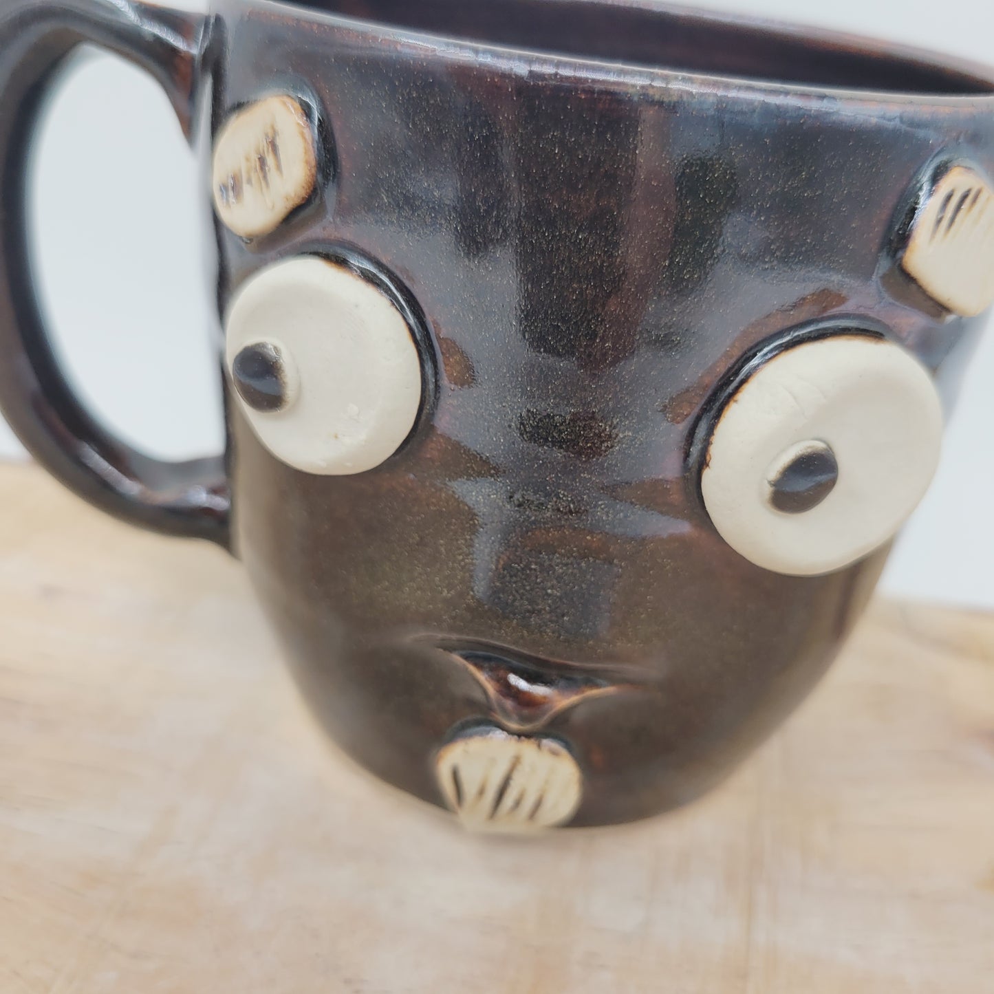 Quiet Man Mug | Pottery Coffee Cups | Funny Smiley Face | Unique Handmade Nelson Studio Ug Chug