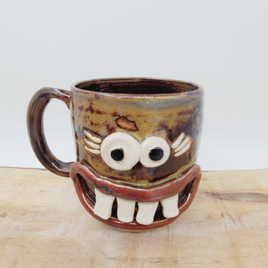 Nurse Coffee Cup | Funny RN Face Mug | Nelson Studio Ug Chug | Rusty Brown