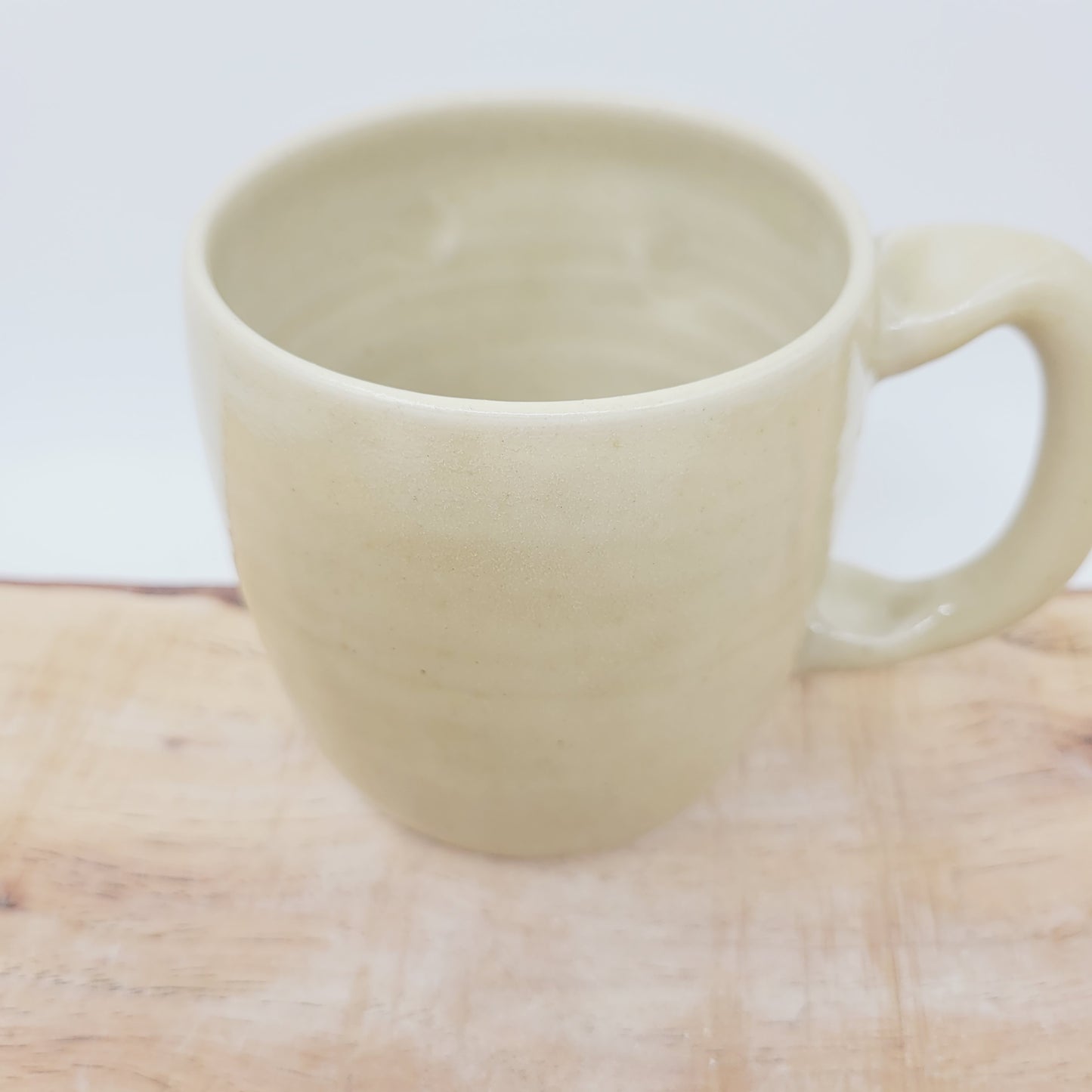 Coffee Lover Ug Chug Face Mug | Handmade Ceramic Stoneware Pottery Coffee Cups for Woman  | Cream | 12 Oz