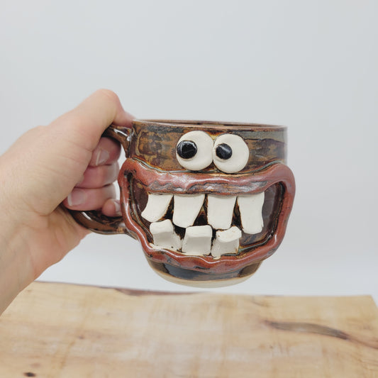 Doctor Coffee Cups | Medium | Stoneware Pottery | Funny Face Mugs | Nelson Studio Ug Chug Face Mug