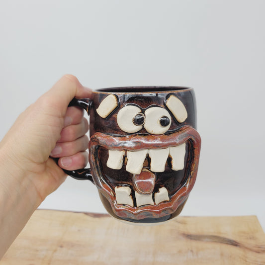 Pizza Lover Coffee Cup | Extra Lage Pottery Mug | 20 Ounces | Handmade Stoneware | Nelson Studio Ug Chug