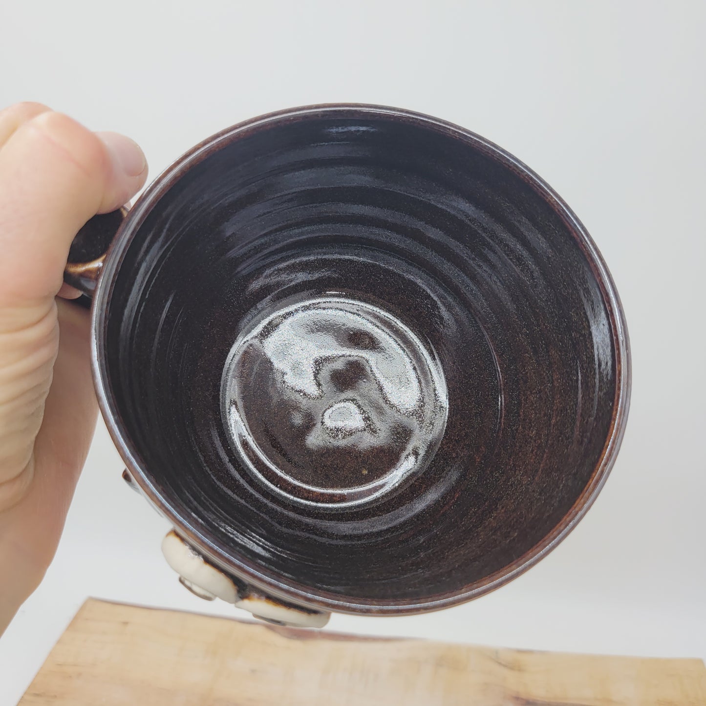 Dog Themed Soup Mug | Puppy Face Bowl with Handle by Nelson Studio | Black