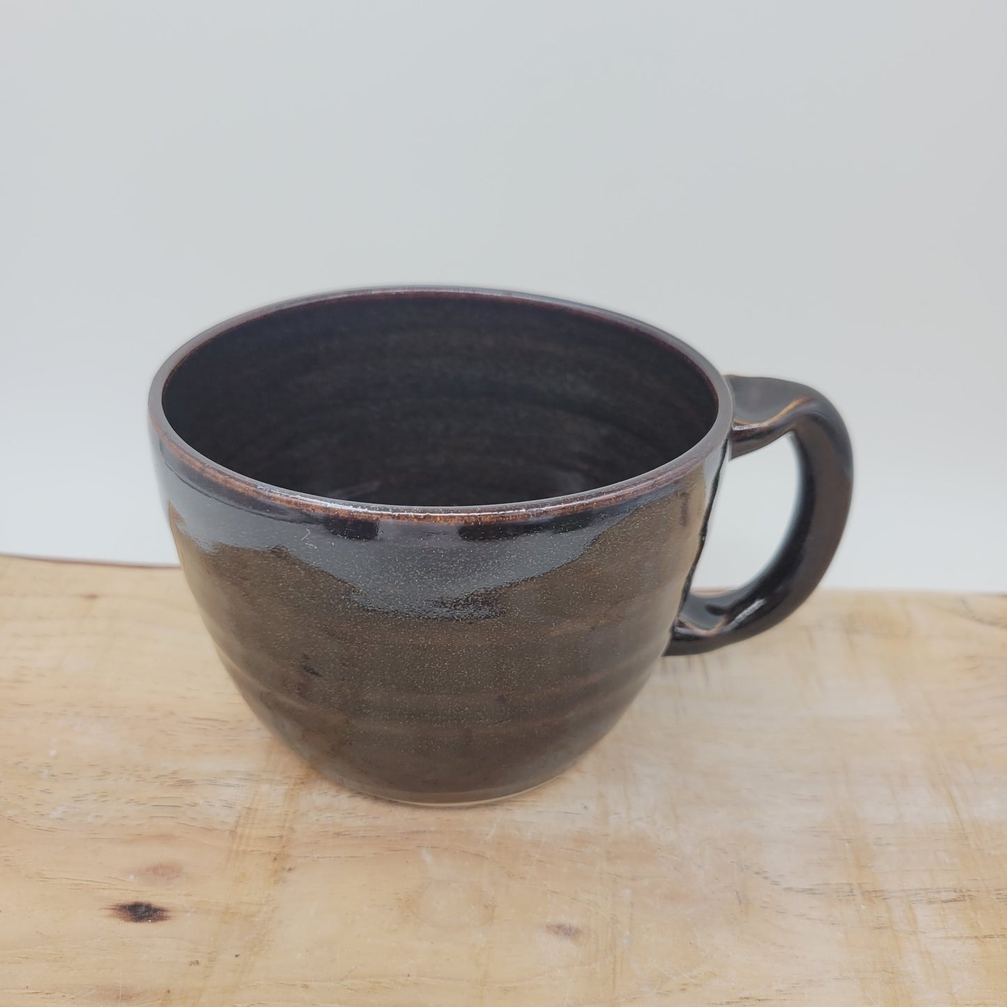 Dog Themed Soup Mug | Puppy Face Bowl with Handle by Nelson Studio | Black