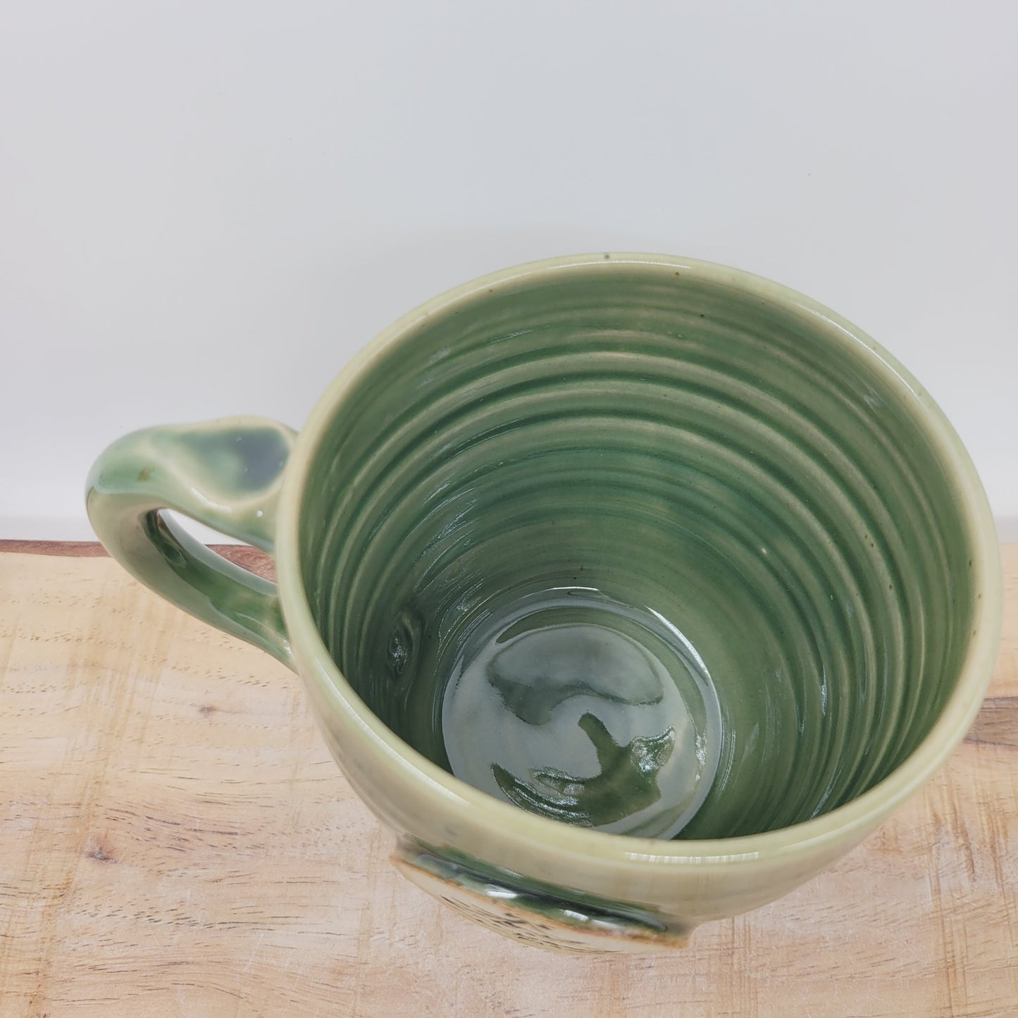 Christmas Tree Coffee Cup | Hot Chocolate Old Fashioned Pottery Mug | Green | Large 16 Ounces