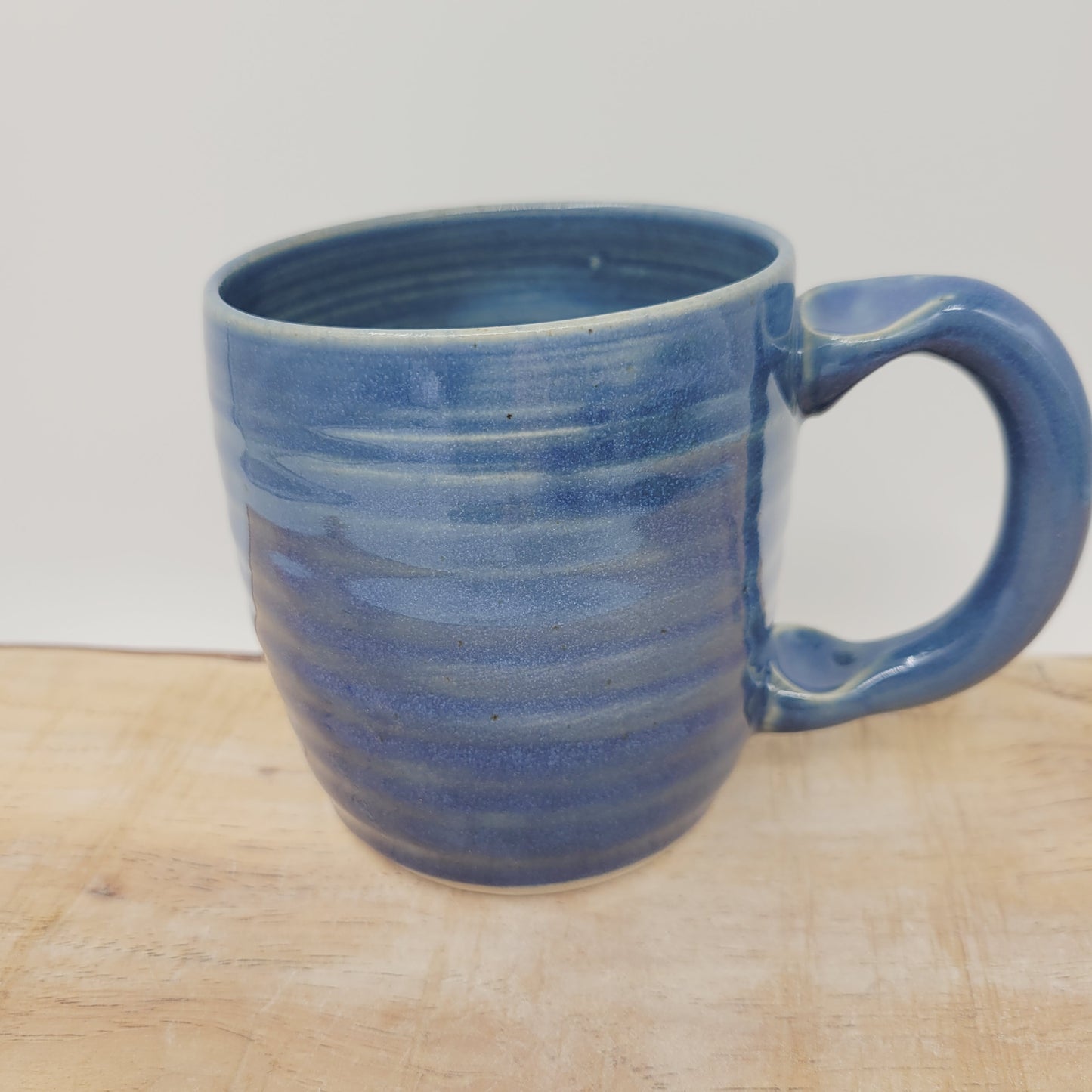 Christmas Tree Coffee Cup | Hot Chocolate Old Fashioned Pottery Mug | Blue | Medium 12 Ounces