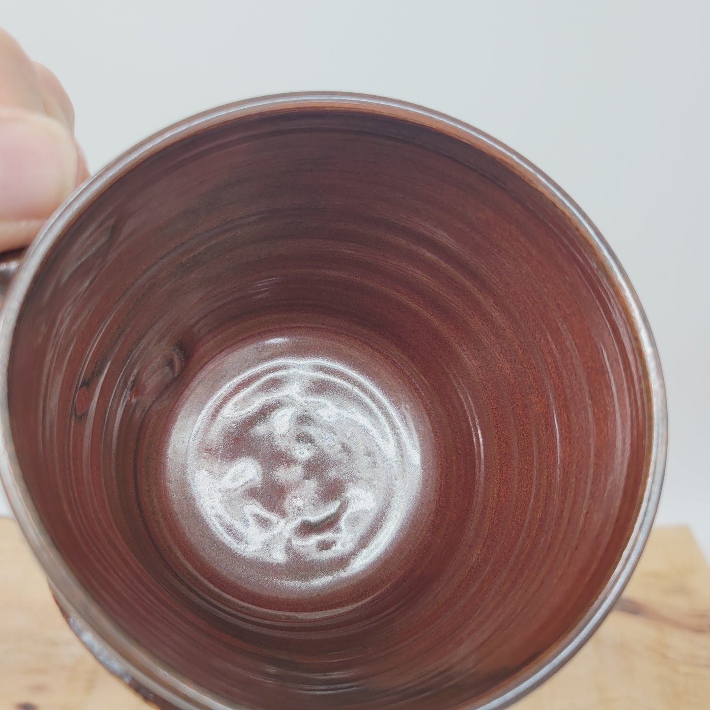 Christmas Morning Coffee Cup | Red | Handmade Stoneware Pottery Hot Chocolate Mug