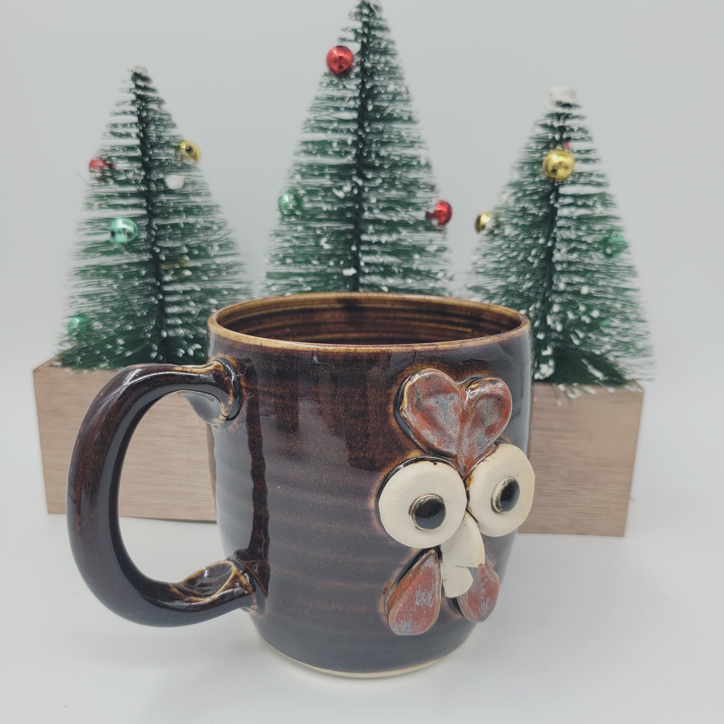 Rooster Coffee Cup | Funny Farm Barnyard Animals | Chicken Collector Face Mug | Black | 16 Oz Large