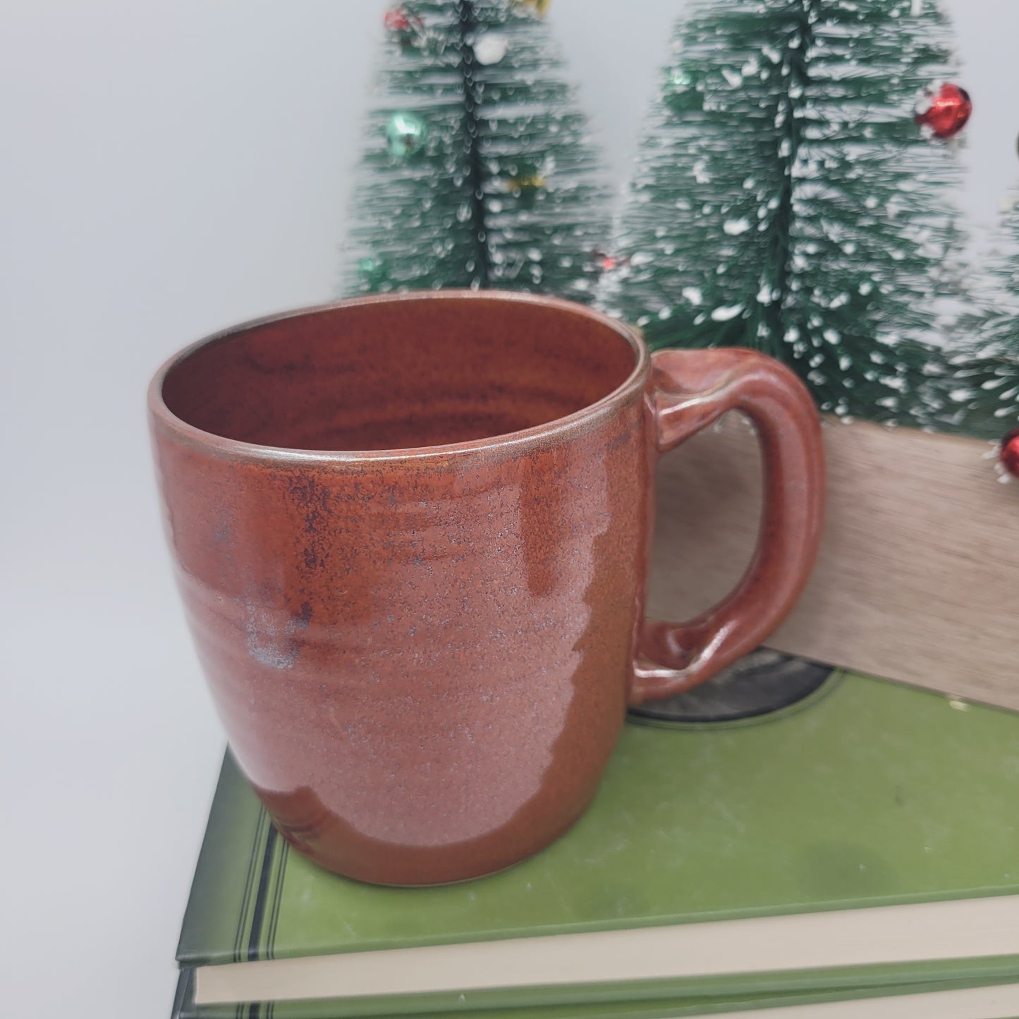 Red Pig Face Pottery Mug | Microwave Dishwasher Safe Stoneware Pottery | Farmhouse Barn Life