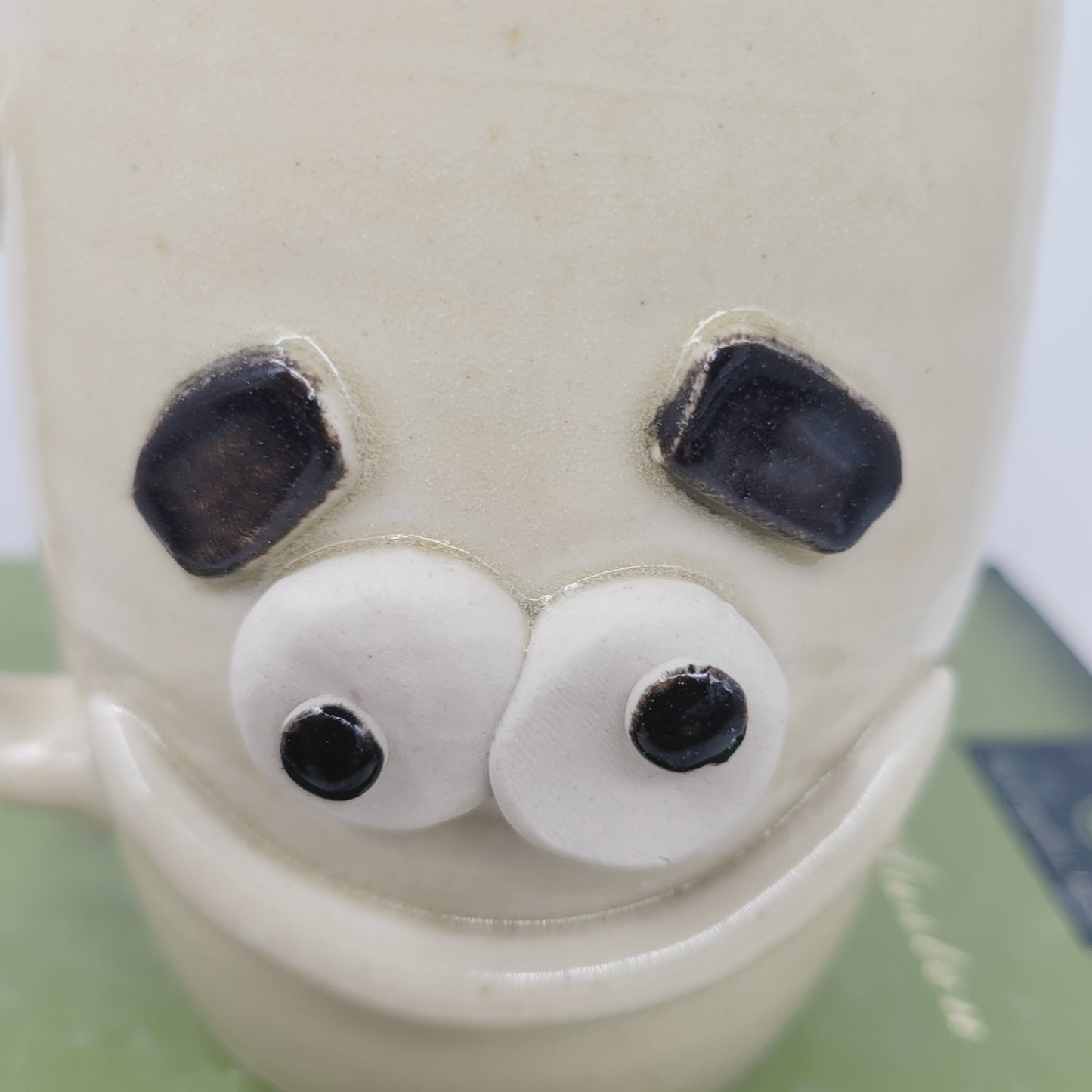 Family Gatherings Holiday Get Togethers Coffee Cup | Funny Hot Tea Mug | Handmade Stoneware Smiley Face Pottery White | Large 16 Ounces.