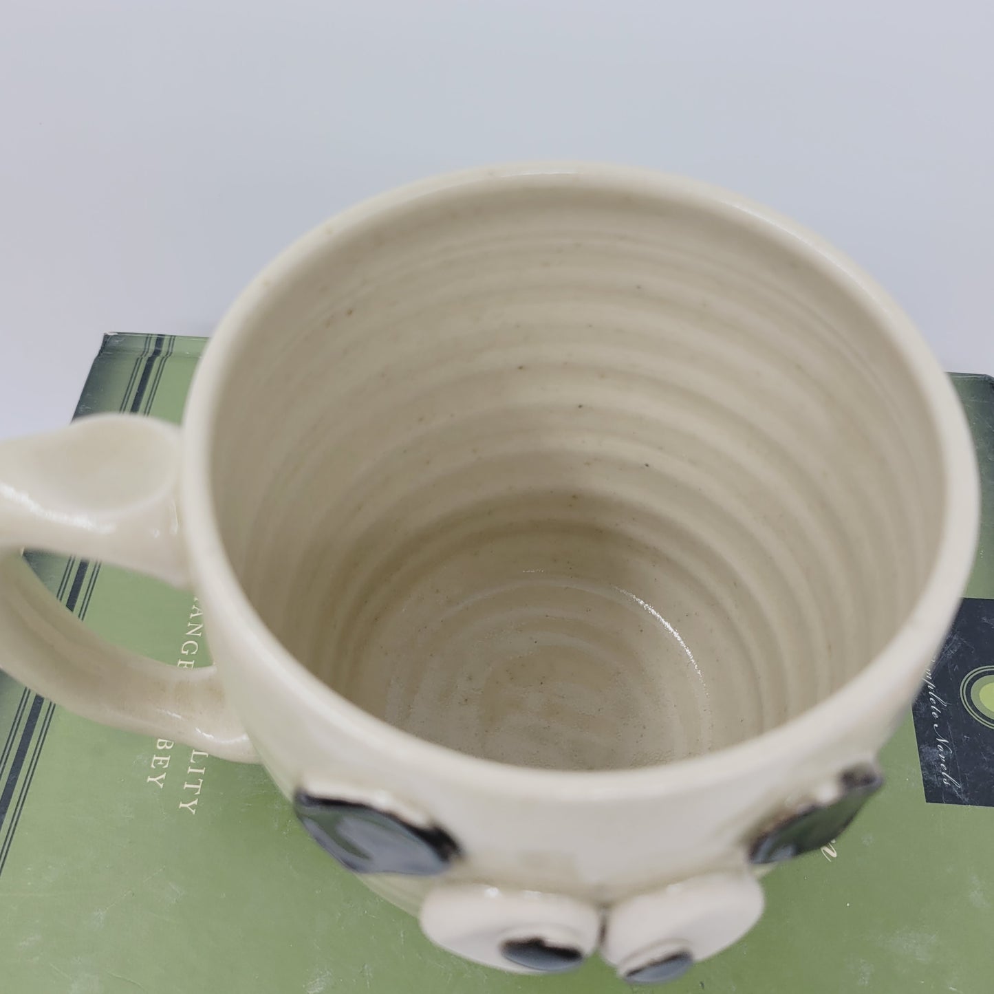 Funny Coffee Cup | Stoney White | Stoneware Ceramic Pottery | Naïve Adulting Face Mug | Wheel-Thrown Handmade