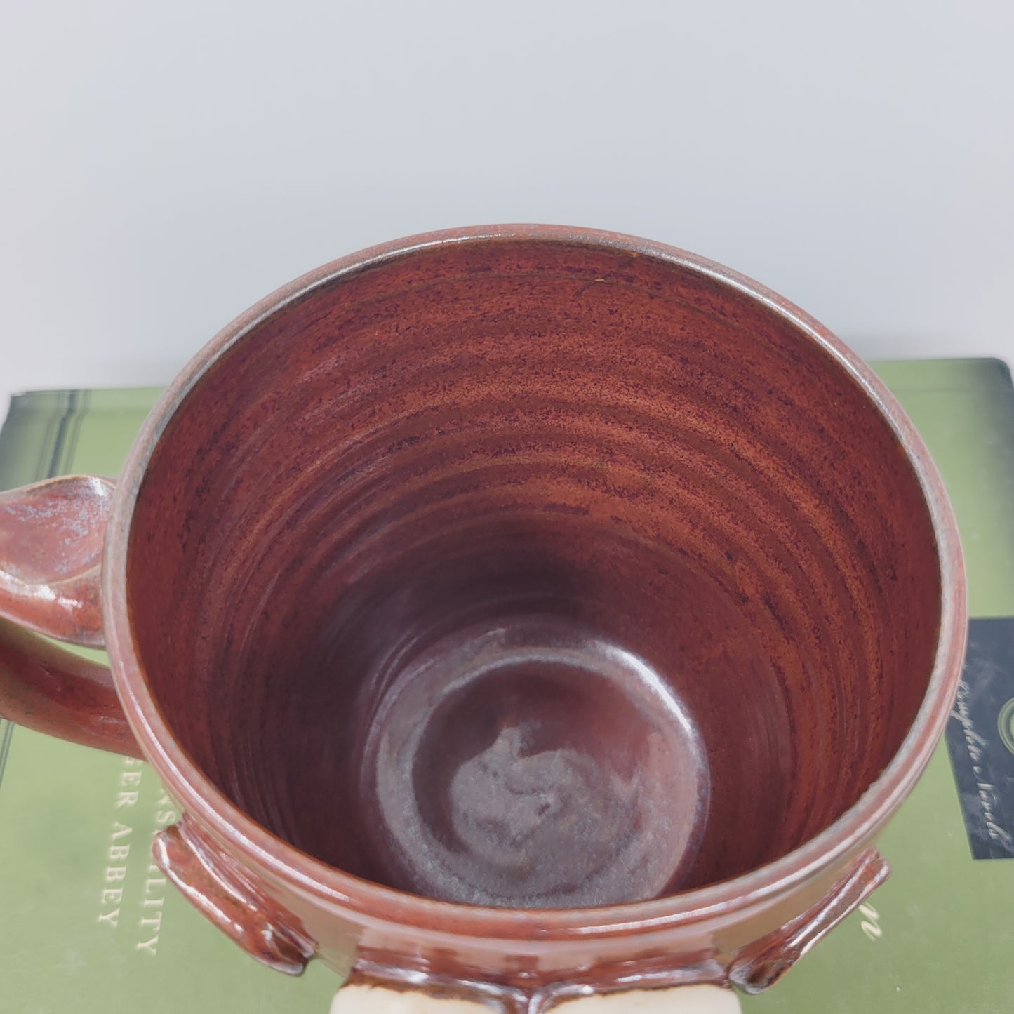 Red Pig Face Pottery Mug | Microwave Dishwasher Safe Stoneware Pottery | Farmhouse Barn Life