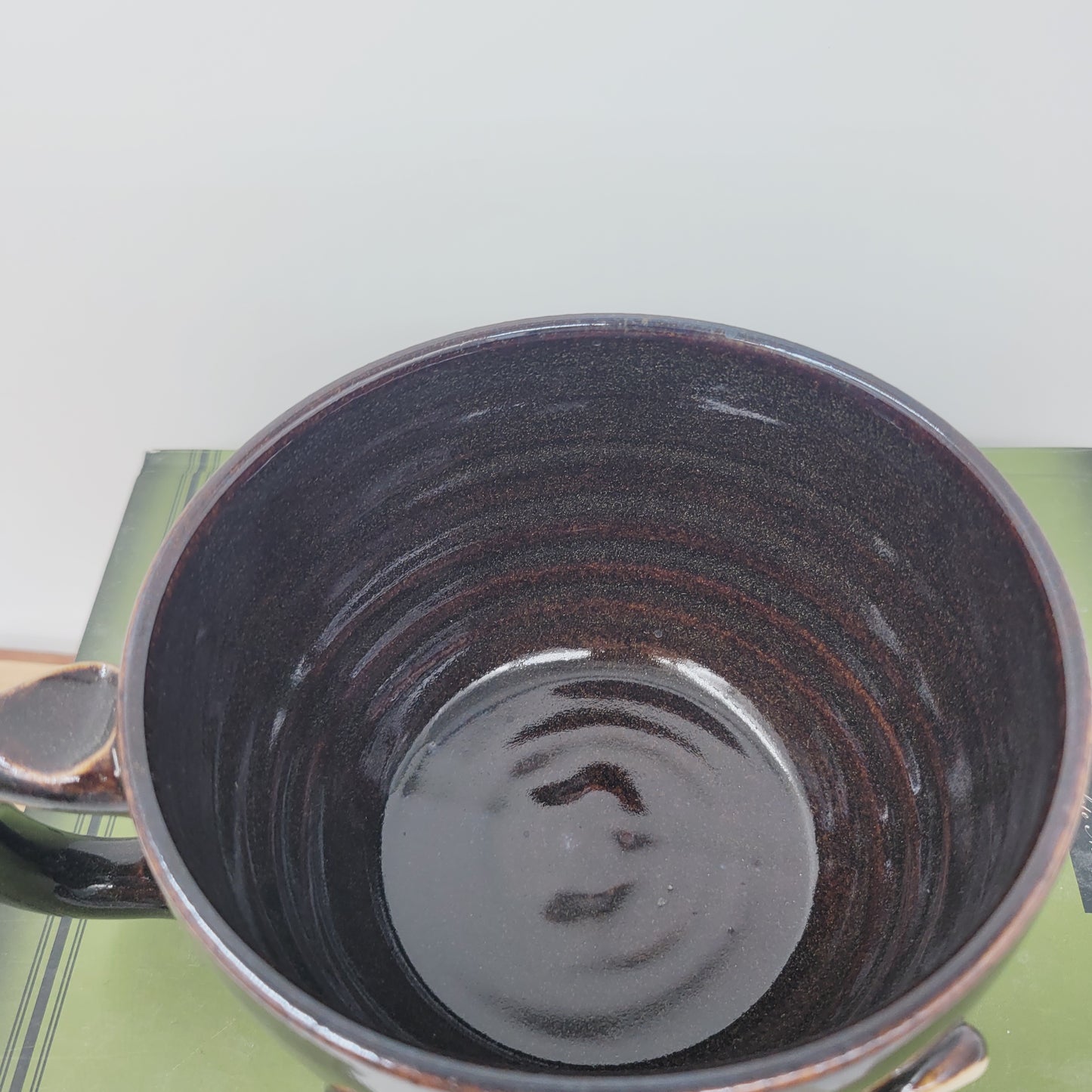 Handlebar Mustache Small Bowl with Handle | Black | Handmade Stoneware Pottery Soup Mug | Nelson Studio Ug Chug