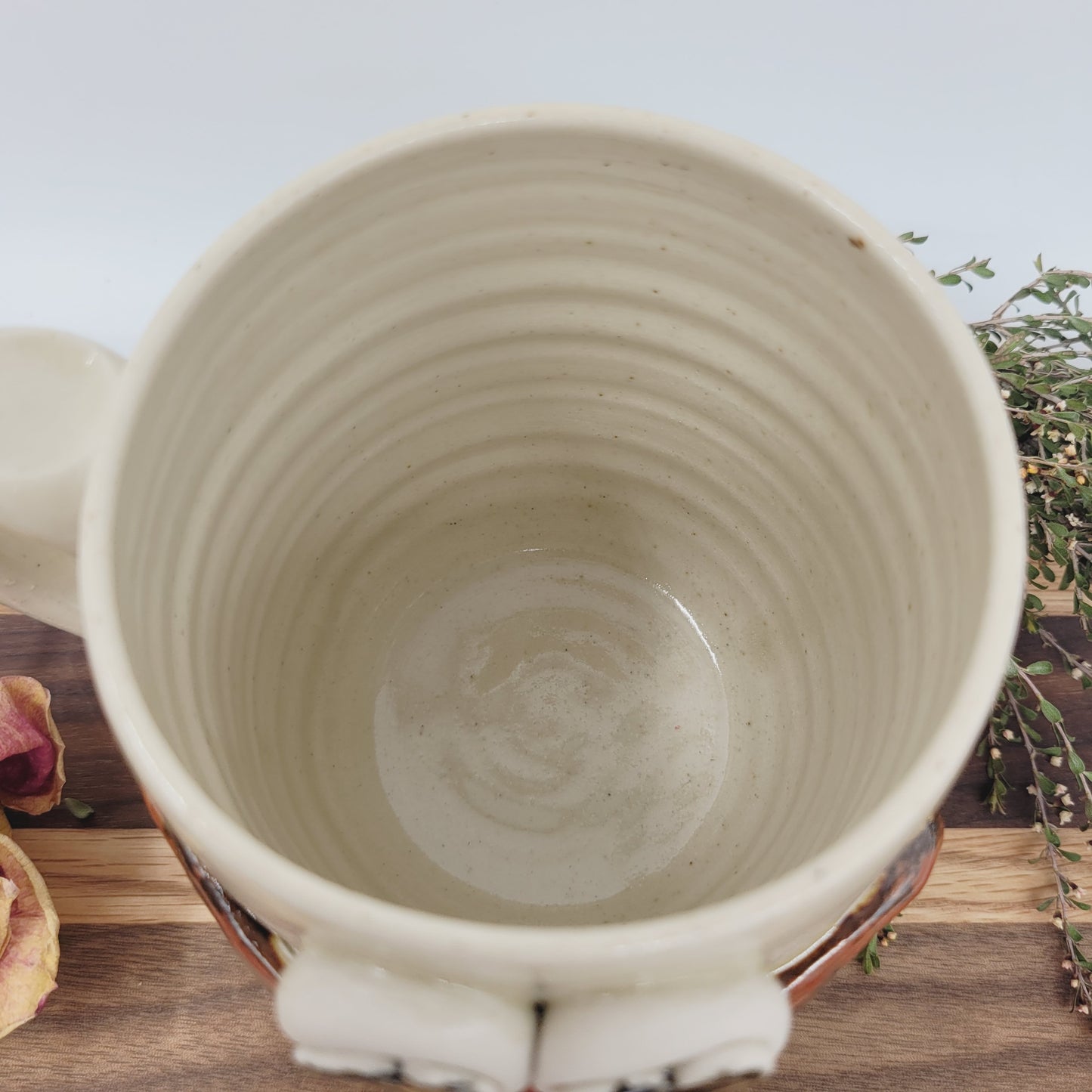 Man Coffee Cup Valentines Day Gift | White | Handmade Pottery | Ug Chug Face Mug