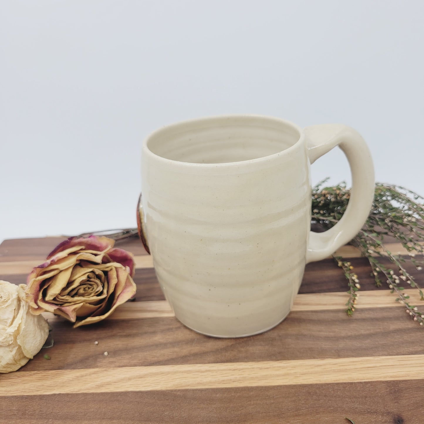 Man Coffee Cup Valentines Day Gift | White | Handmade Pottery | Ug Chug Face Mug