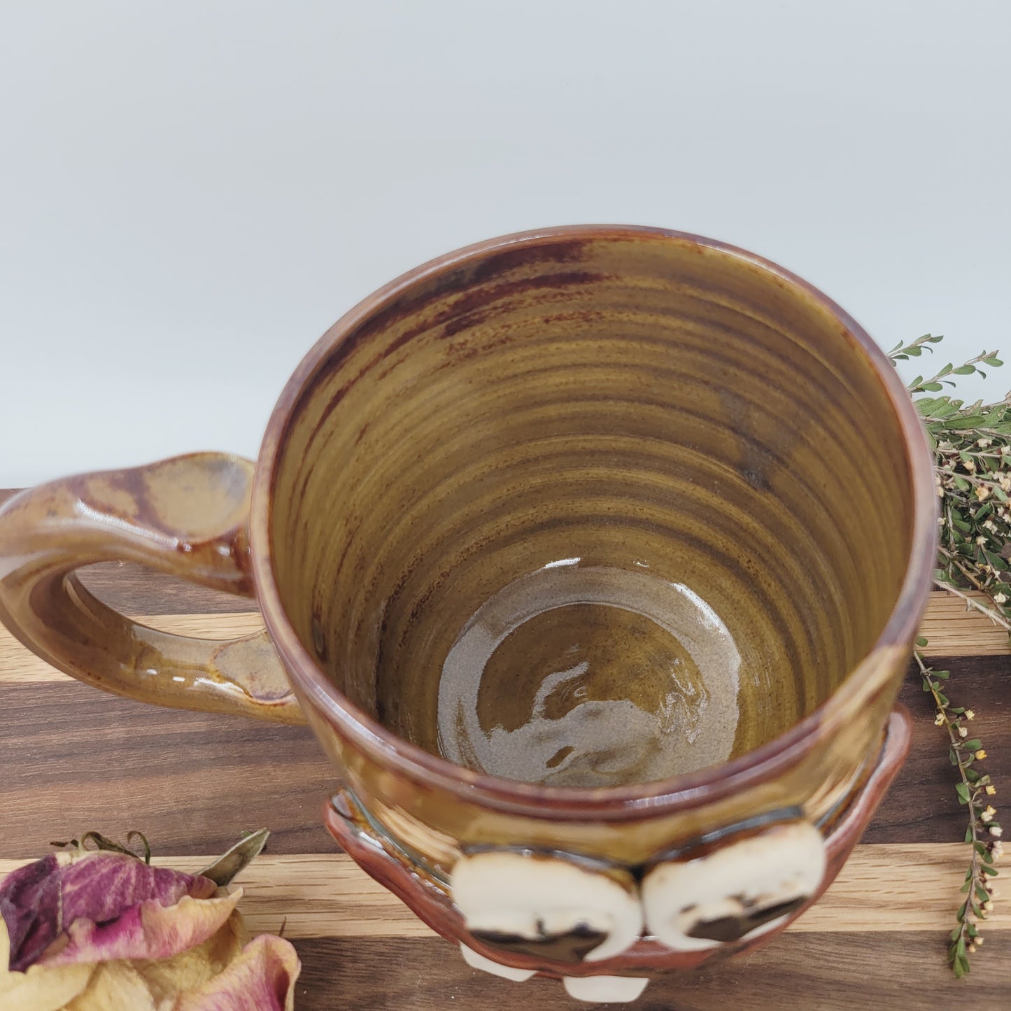 VALENTINES DAY Mug for Her | Funny Coffee Cup with Googly Heart Eyes Face | Caramel