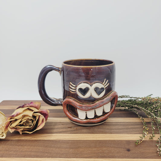 VALENTINES DAY Mug for Her | Funny Coffee Cup| Handmade Pottery | 16 Ounces
