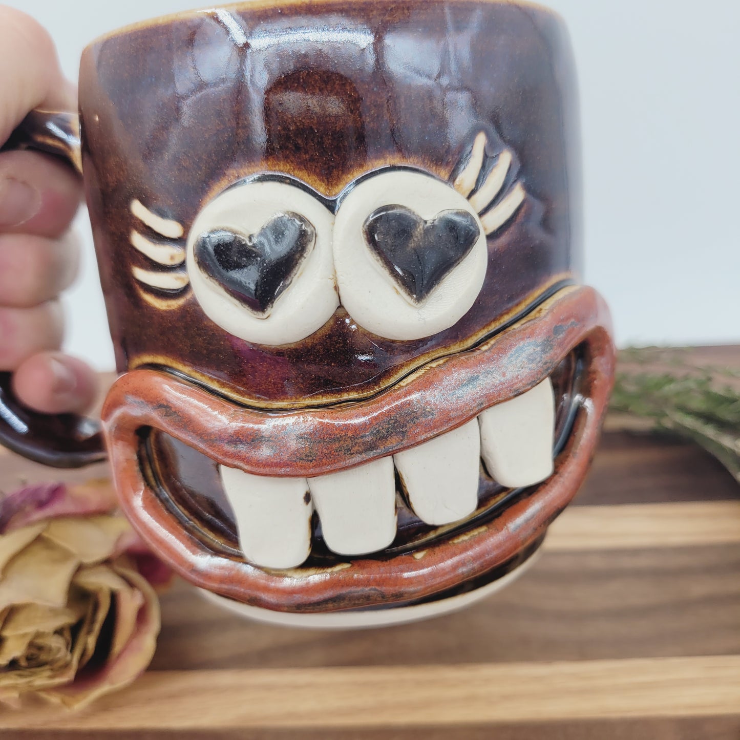 VALENTINES DAY Mug for Her | Funny Coffee Cup| Handmade Pottery | 16 Ounces