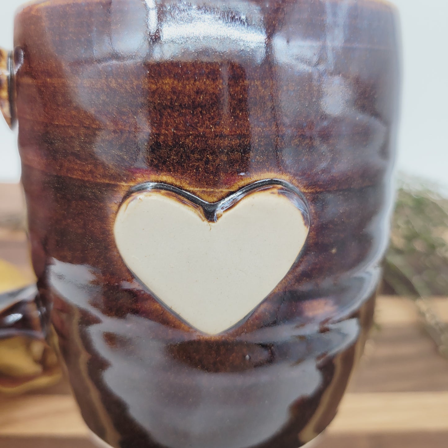 Heart Mug | Black | 16 Oz Coffee Cup | Valentine's Day Gift