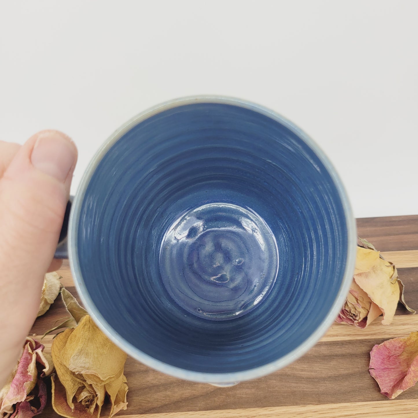 Heart Mug | Blue | 16 Ounce Coffee Cup | Valentine's Day Gift