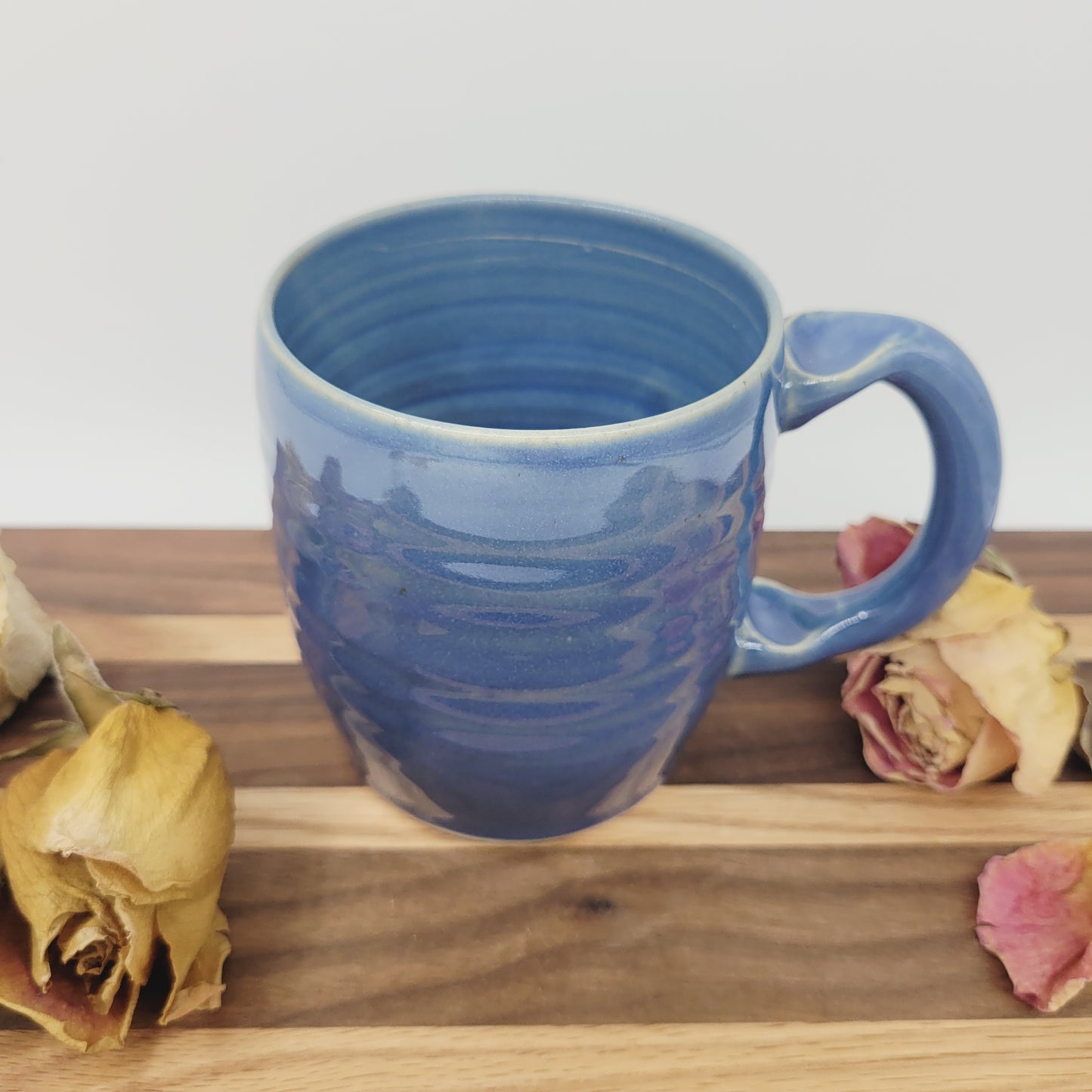 Heart Mug | Blue | 16 Ounce Coffee Cup | Valentine's Day Gift