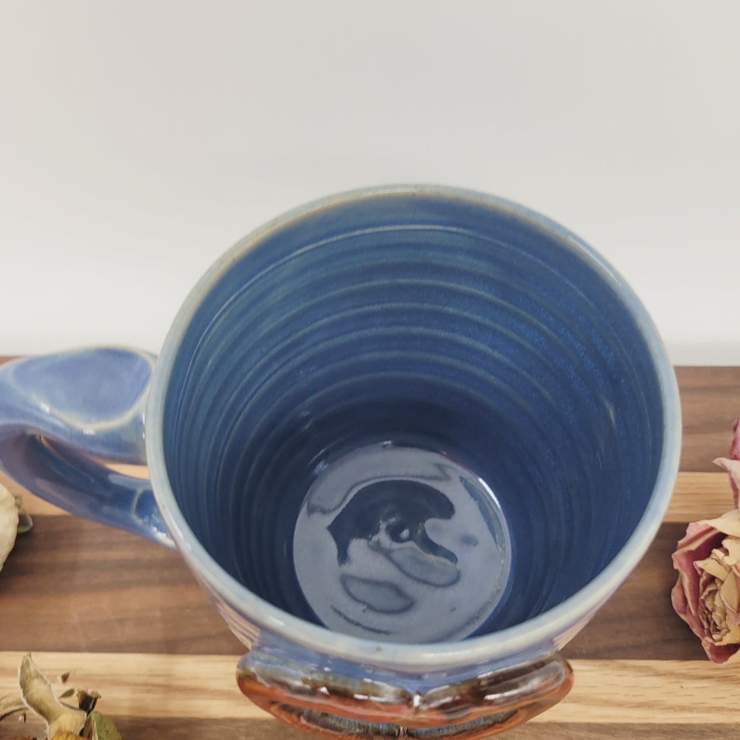 VALENTINE'S DAY Coffee Cup | Big Heart Mug | Handmade Ceramic Pottery | Blue