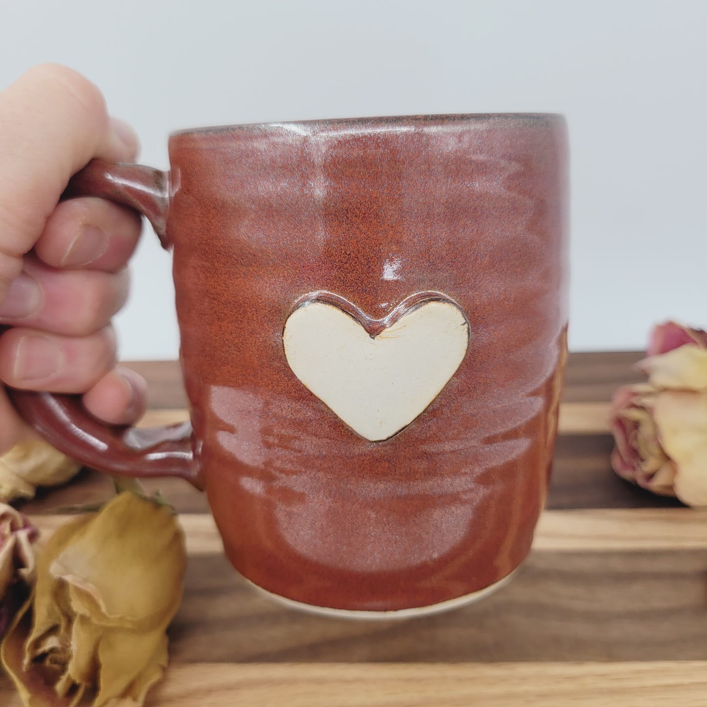 Heart Mug | Red | Medium Coffee Cup | Valentine's Day Gift