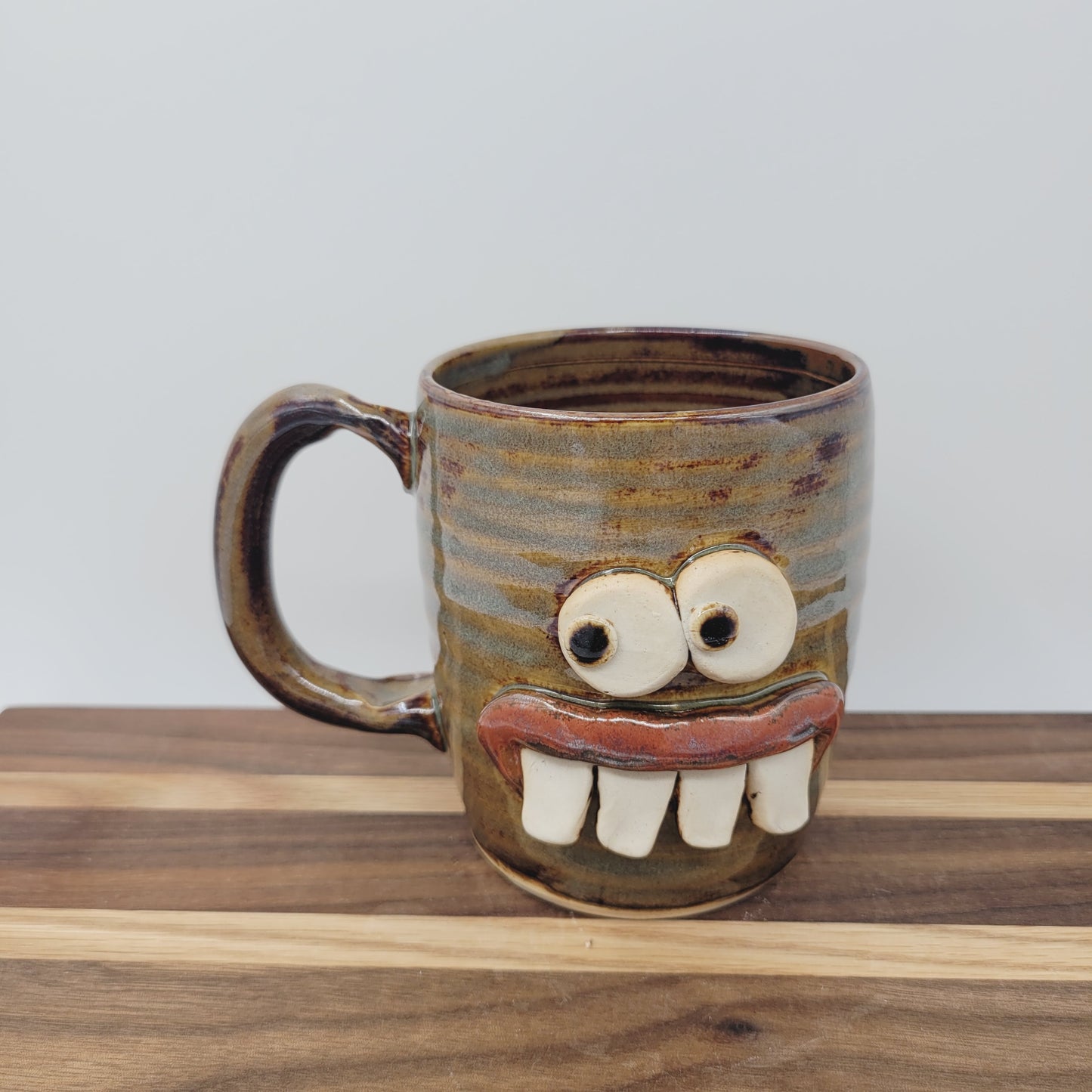 Nelson Studio Ug Chug Face Mug | Funny Coffee Cups | Handmade Stoneware Pottery
