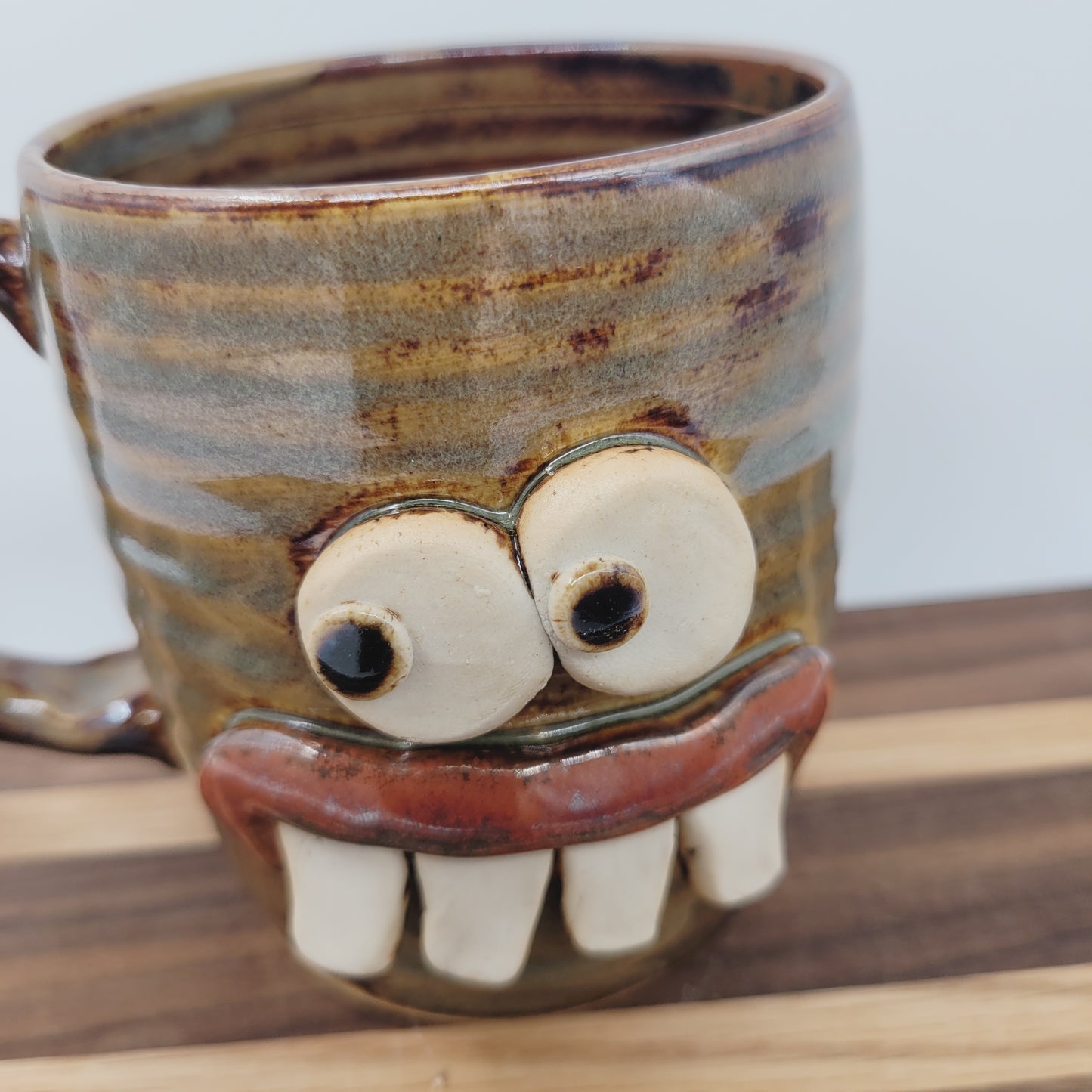 Nelson Studio Ug Chug Face Mug | Funny Coffee Cups | Handmade Stoneware Pottery