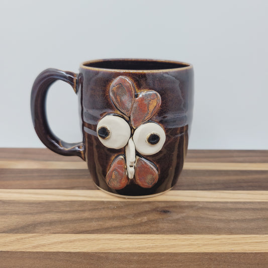 Rooster Coffee Cup | Funny Farm Barnyard Animals | Chicken Collector Face Mug | Black