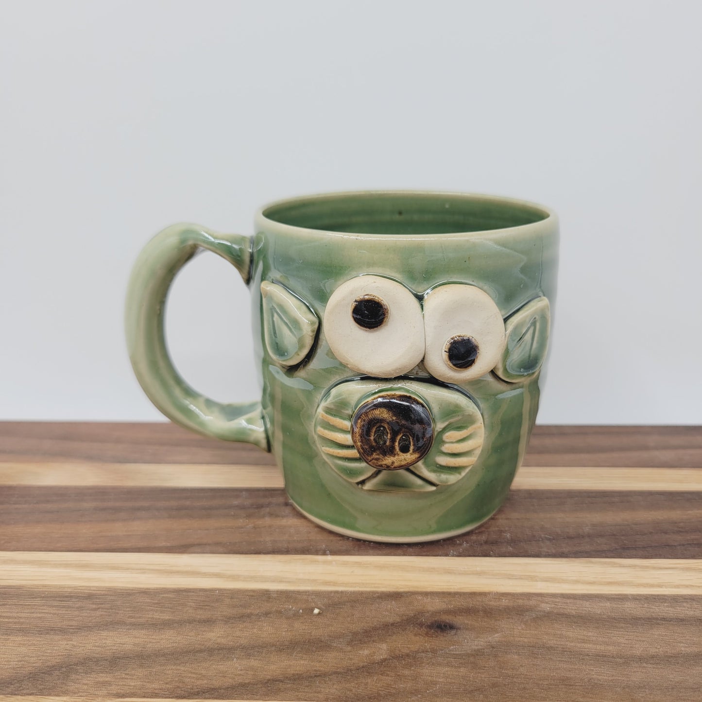 Cat Coffee Cup | Kitty Face Mug | Nelson Studio Ug Chug | Stoneware Hot Tea Ceramic Pottery