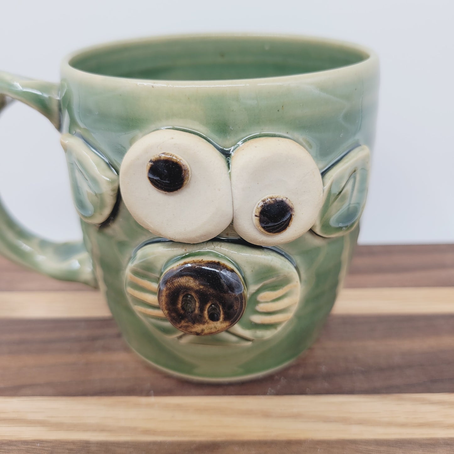 Cat Coffee Cup | Kitty Face Mug | Nelson Studio Ug Chug | Stoneware Hot Tea Ceramic Pottery