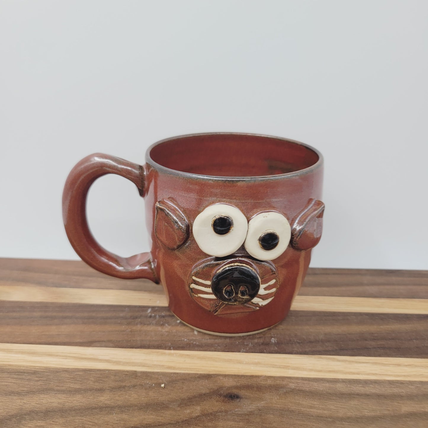 Cat Lover Mug | Nelson Studio Ug Chug | Funny Feline Coffee Cup | Rustic Red
