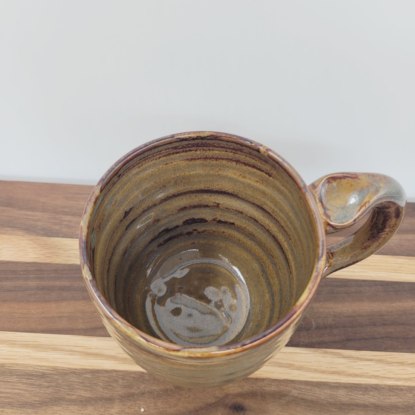 Cat Coffee Cup | Kitty Face Mug | Nelson Studio Ug Chug | Caramel Brown | Stoneware Pottery