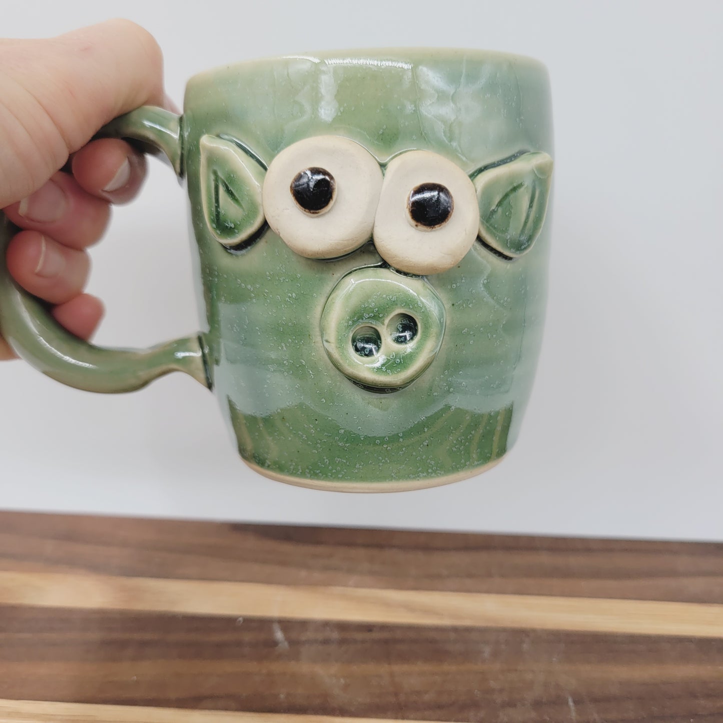 Pig Mug | Green | 12 Ounces | Pet Pig Coffee Cups | Funny Farm Animal