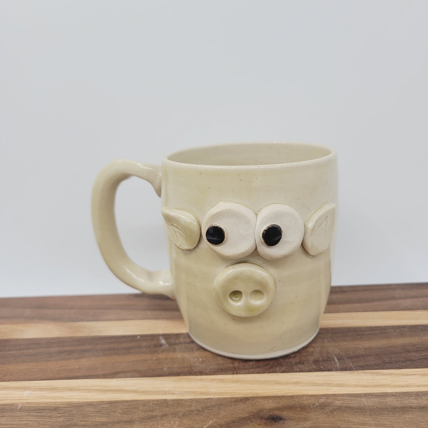 Pig Mug | Funny Farmyard Barn Country Homesteading Coffee Cup | Microwave Dishwasher Safe | Handmade Stoneware Pottery