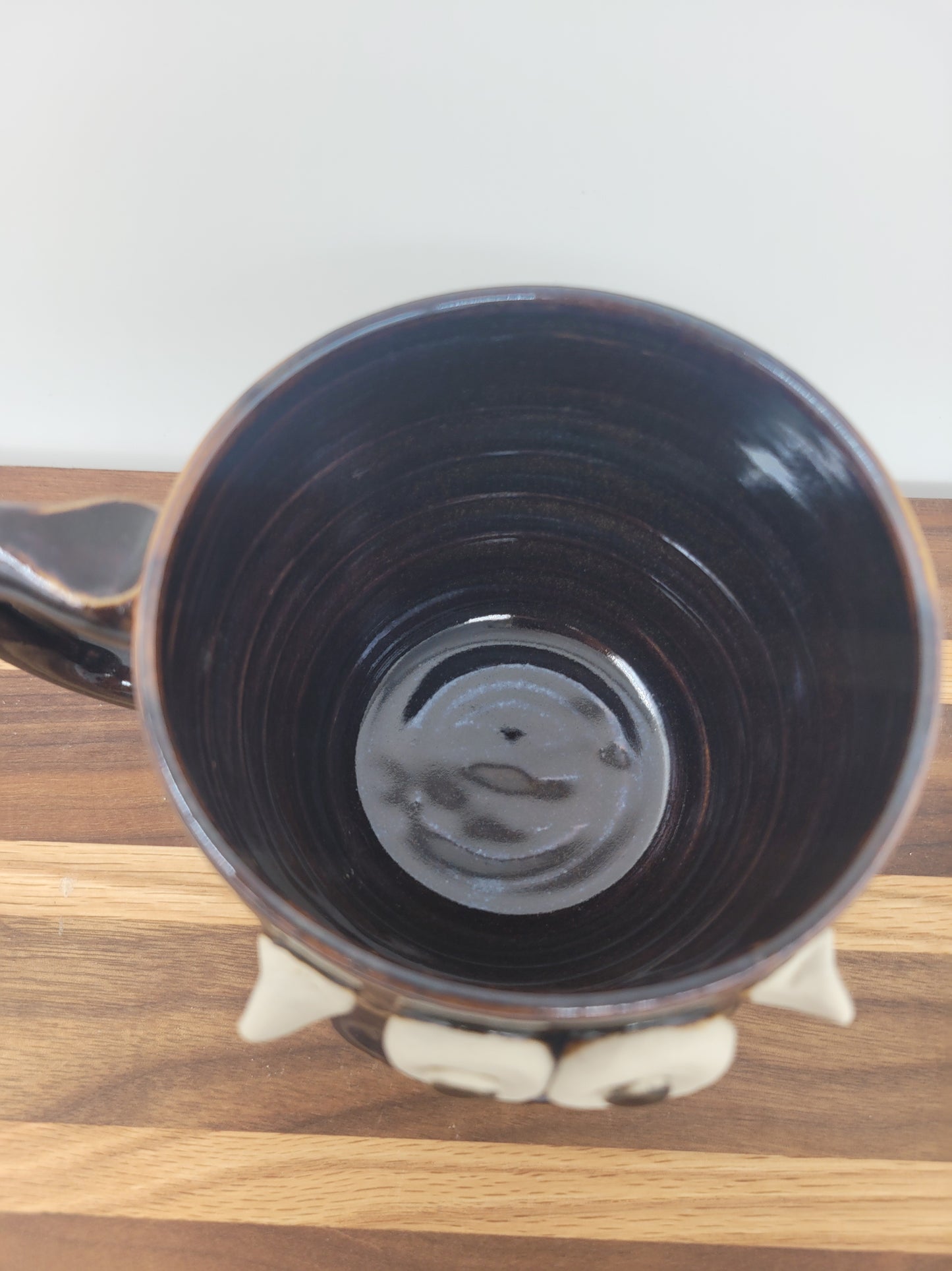 Snack Attack Monster Mug | Handmade Pottery Coffee Cups | Funny Creature Face Mug | 16 Oz