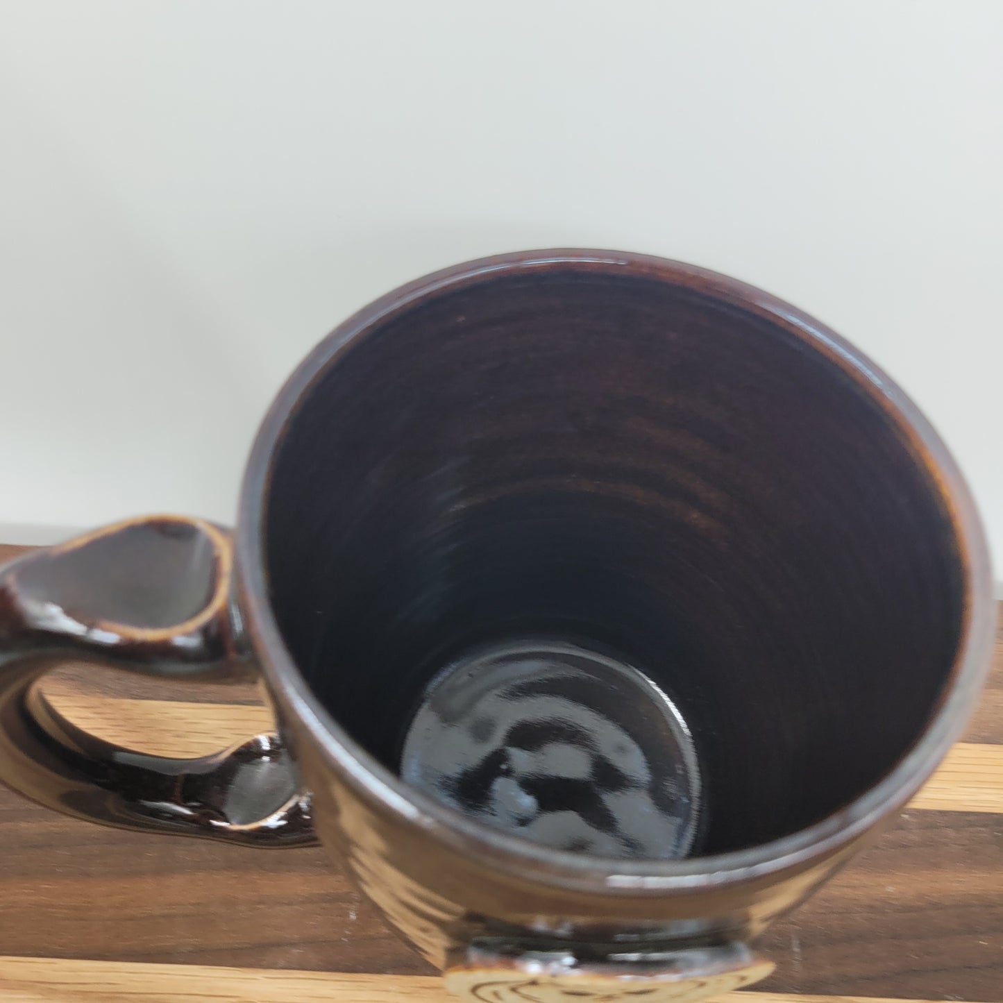Fat Cat Coffee Cup, Large Black Stoneware Mug, Gift for Cat Lover