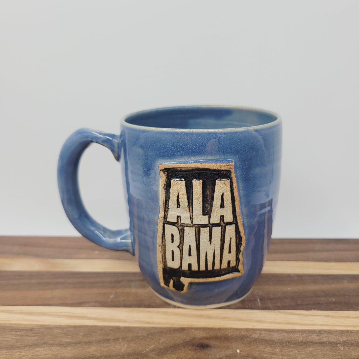State of Alabama Mug | State Stamp | Handmade Stoneware Pottery | Nelson Studio | Blue