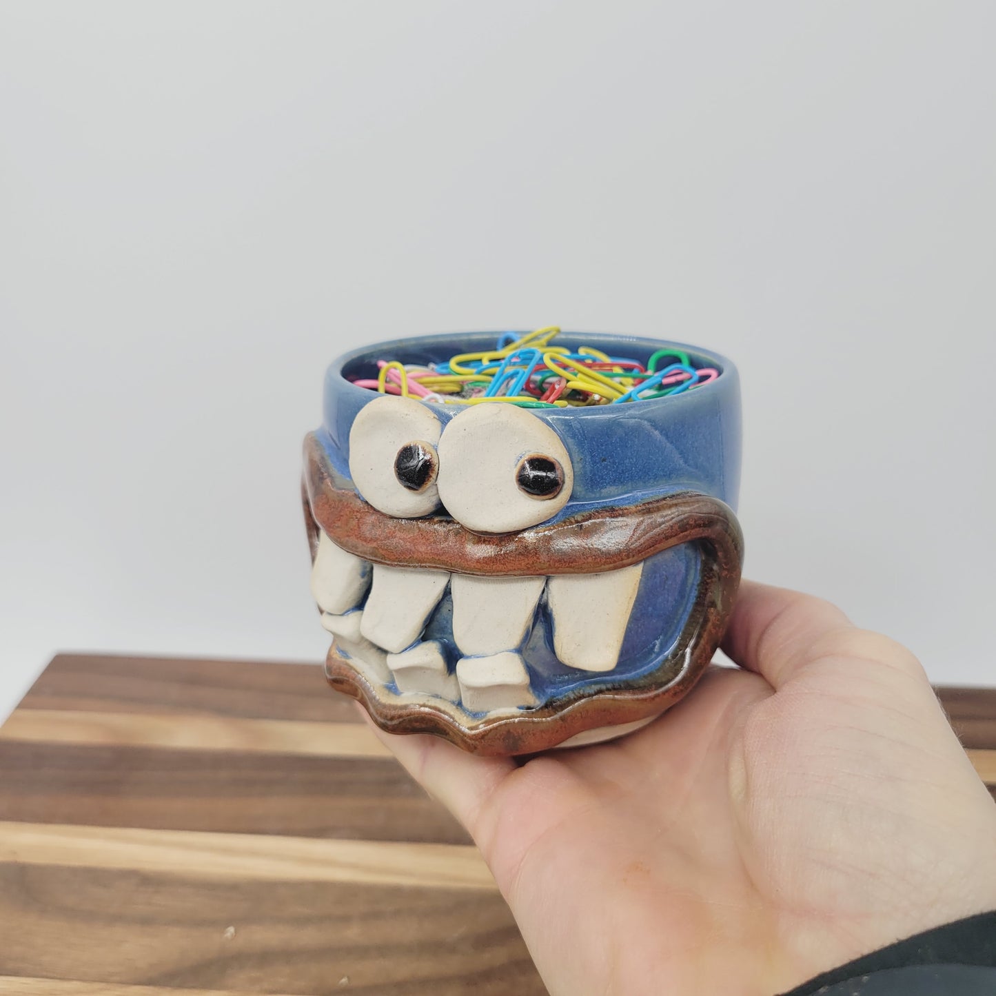 Mini Succulent Pot | Smiley Face Trinket Container | Paperclip Change Cup