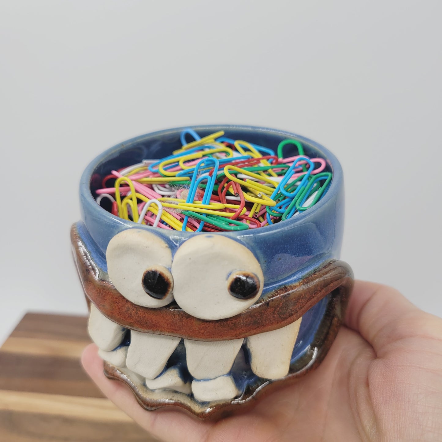 Mini Succulent Pot | Smiley Face Trinket Container | Paperclip Change Cup