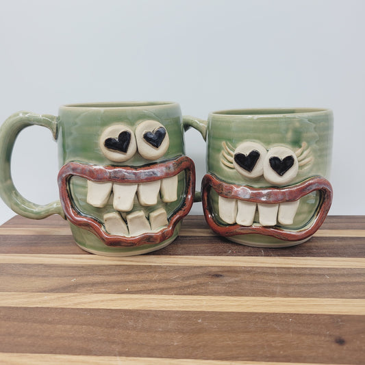 Funny Couples Valentines Day Mug Set | His Hers Pair of Coffee Cups | Fun Man Woman Mr Mrs Pair