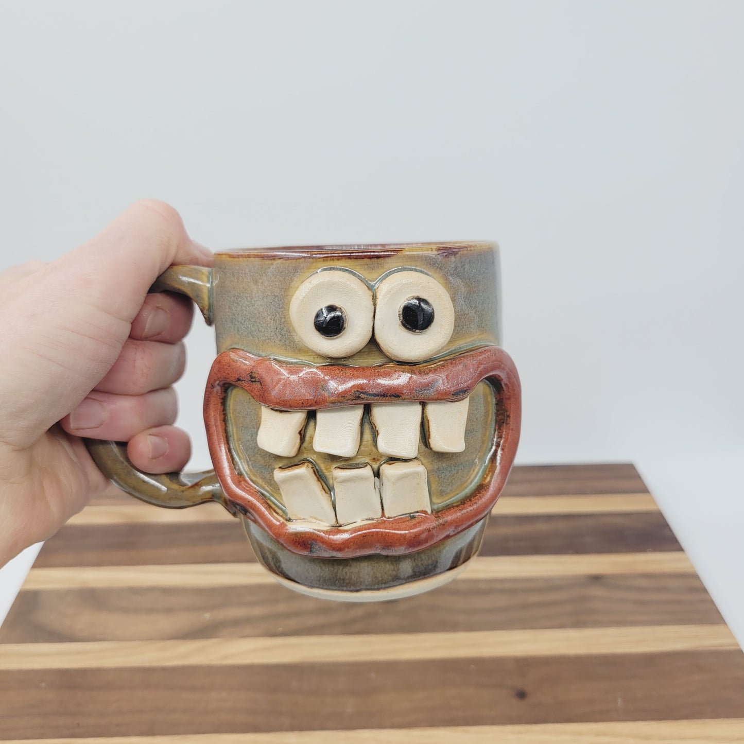 Doctor Coffee Cups | Medium | Stoneware Pottery | Funny Face Mugs | Nelson Studio Ug Chug Face Mug