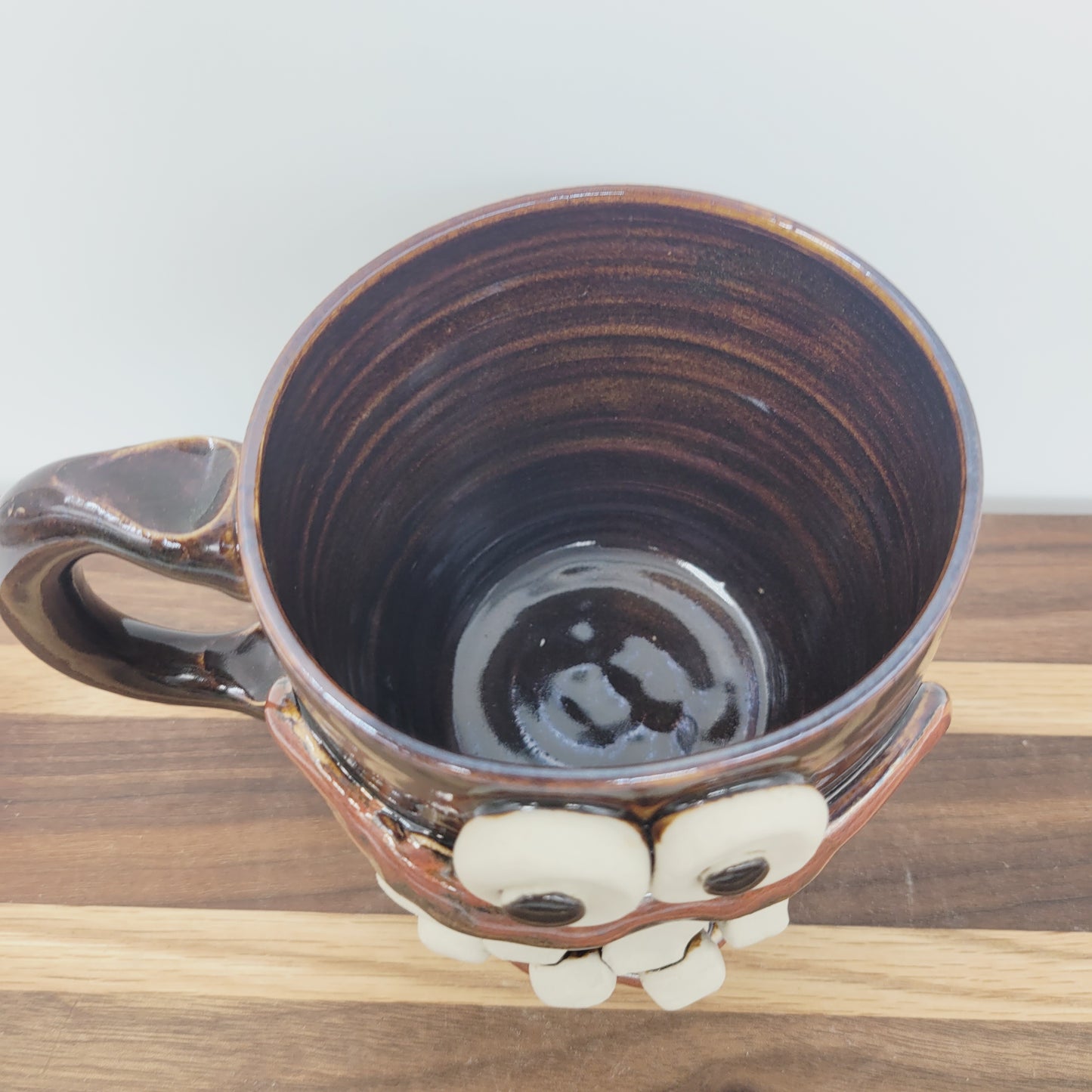 Taco Lover Coffee Cup | Handmade Pottery Face Mug | Funny Man Gift | Ceramic Stoneware | Chocolate